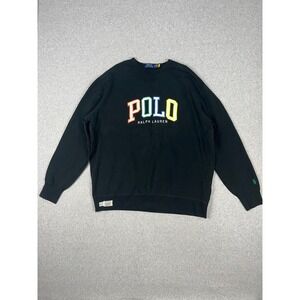 Polo Ralph Lauren Fleece Logo Sweatshirt Mens XLBlack Long Sleeve Crew Neck